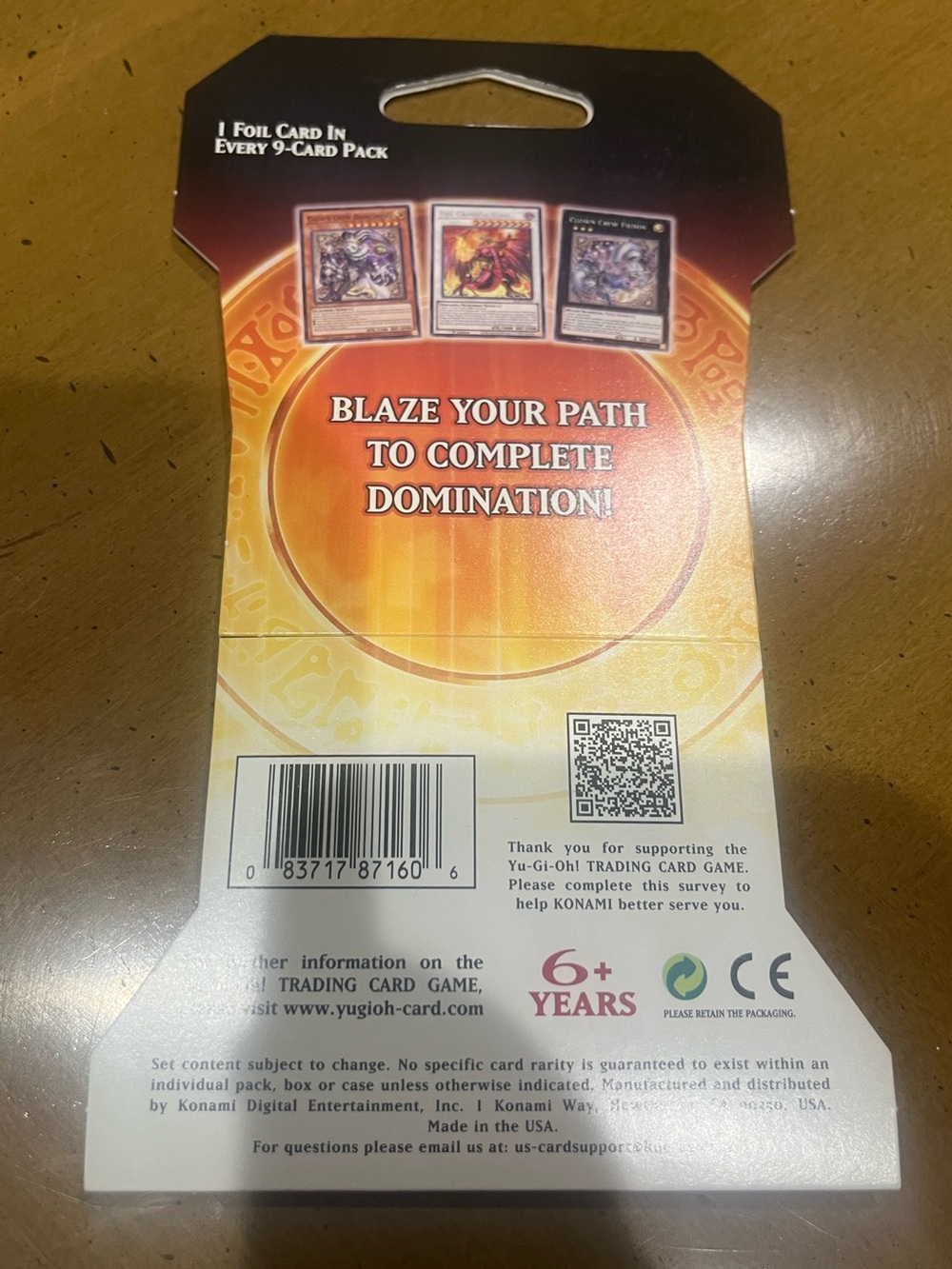 NEW Konami Yu-Gi-Oh! TCG Blazing Dominion 1st Edition English Booster Pack 9Card - Picture 2 of 2